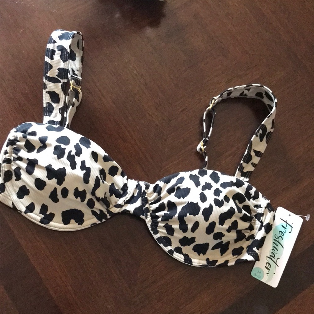 Freshwater leopard underwire bikini top
